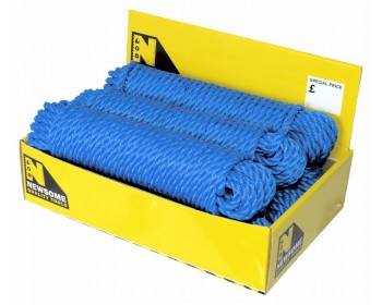Box of 10mm x 15m Blue Multi-Functional Polypropylene Rope (Coiled)